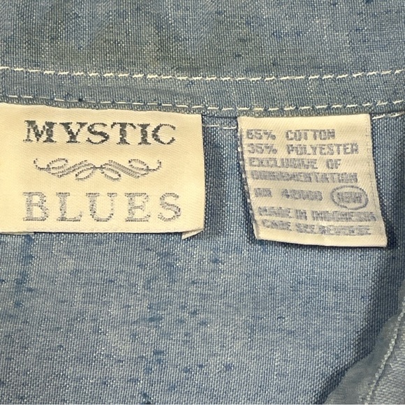 Scottish DOG tartan plaid Jean shirt Embroidered Long Sleeve Button Shirt 18W 2X - Picture 11 of 13